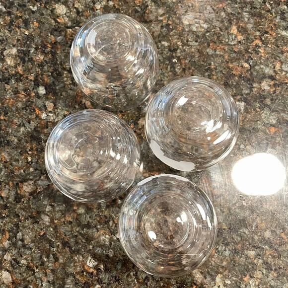 Vintage Etched Scottie Dog Terrier Roly Poly Cocktail Glasses MCM Set of 4 READ - Picture 9 of 12